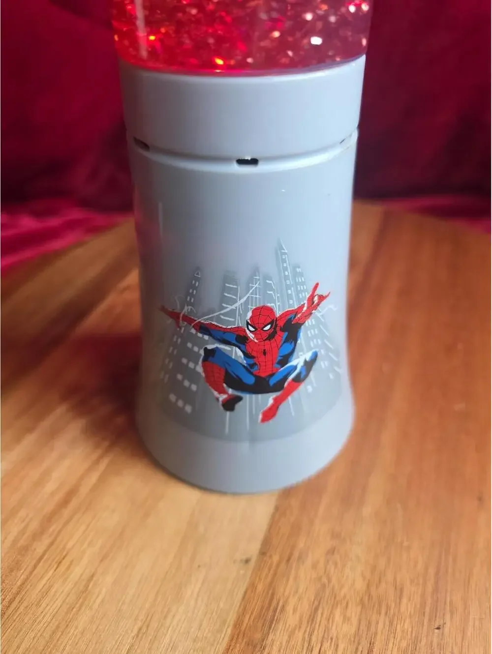 Spider-Man Color Changing Glitter Motion Lamp, Multicolor Novelty Superhero